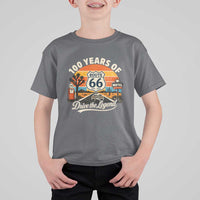 Vintage Highway 66 100th Anniversary 2026 Americana Road Trip Souvenir T Shirt For Kid