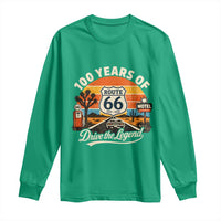 Vintage Highway 66 100th Anniversary 2026 Americana Road Trip Souvenir Long Sleeve Shirt