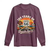 Vintage Highway 66 100th Anniversary 2026 Americana Road Trip Souvenir Long Sleeve Shirt