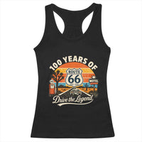 Vintage Highway 66 100th Anniversary 2026 Americana Road Trip Souvenir Racerback Tank Top