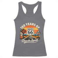 Vintage Highway 66 100th Anniversary 2026 Americana Road Trip Souvenir Racerback Tank Top