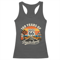 Vintage Highway 66 100th Anniversary 2026 Americana Road Trip Souvenir Racerback Tank Top