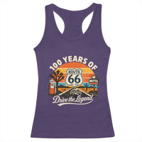 Vintage Highway 66 100th Anniversary 2026 Americana Road Trip Souvenir Racerback Tank Top