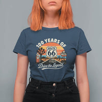 Vintage Highway 66 100th Anniversary 2026 Americana Road Trip Souvenir T Shirt For Women
