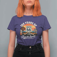 Vintage Highway 66 100th Anniversary 2026 Americana Road Trip Souvenir T Shirt For Women