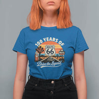 Vintage Highway 66 100th Anniversary 2026 Americana Road Trip Souvenir T Shirt For Women