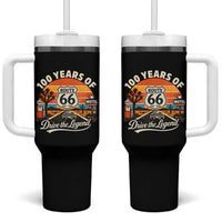 Vintage Highway 66 100th Anniversary 2026 Americana Road Trip Souvenir Tumbler With Handle