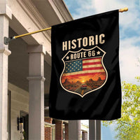 Historic Highway 66 Garden Flag Vintage American Road Sign Americana Road Trip