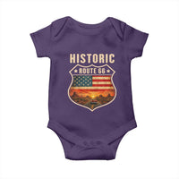 Historic Highway 66 Baby Onesie Vintage American Road Sign Americana Road Trip