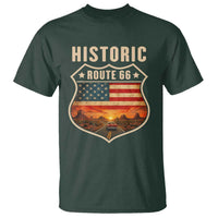 Historic Highway 66 T Shirt Vintage American Road Sign Americana Road Trip