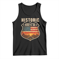 Historic Highway 66 Tank Top Vintage American Road Sign Americana Road Trip
