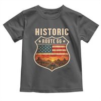 Historic Highway 66 Toddler T Shirt Vintage American Road Sign Americana Road Trip