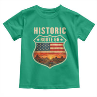 Historic Highway 66 Toddler T Shirt Vintage American Road Sign Americana Road Trip