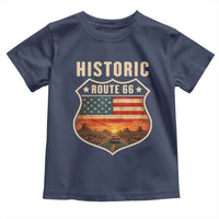 Historic Highway 66 Toddler T Shirt Vintage American Road Sign Americana Road Trip