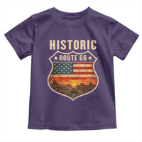 Historic Highway 66 Toddler T Shirt Vintage American Road Sign Americana Road Trip