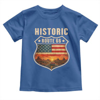 Historic Highway 66 Toddler T Shirt Vintage American Road Sign Americana Road Trip