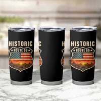 Historic Highway 66 Tumbler Cup Vintage American Road Sign Americana Road Trip