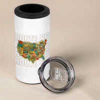 Highway 66 Travel Map 100th Anniversary 1926-2026 4 in 1 Can Cooler Tumbler Vintage Americana Centennial Road Trip Souvenir