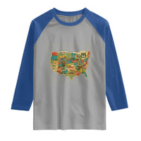 Highway 66 Travel Map 100th Anniversary 1926-2026 Raglan Shirt Vintage Americana Centennial Road Trip Souvenir