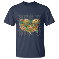 Highway 66 Travel Map 100th Anniversary 1926-2026 T Shirt Vintage Americana Centennial Road Trip Souvenir