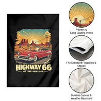 Vintage Highway 66 100th Anniversary Souvenir Garden Flag