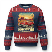 Vintage Highway 66 100th Anniversary Souvenir Ugly Christmas Sweater
