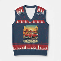Vintage Highway 66 100th Anniversary Souvenir V-Neck Knit Sweater Vest