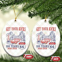 Highway 66 Get Your Kicks Centennial Road Trip 1926-2026 Ceramic Ornament