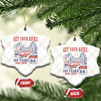 Highway 66 Get Your Kicks Centennial Road Trip 1926-2026 Ceramic Ornament