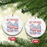 Highway 66 Get Your Kicks Centennial Road Trip 1926-2026 Ceramic Ornament