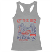 Highway 66 Get Your Kicks Centennial Road Trip 1926-2026 Racerback Tank Top