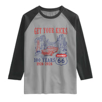 Highway 66 Get Your Kicks Centennial Road Trip 1926-2026 Raglan Shirt