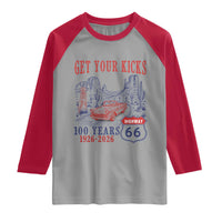 Highway 66 Get Your Kicks Centennial Road Trip 1926-2026 Raglan Shirt