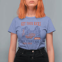 Highway 66 Get Your Kicks Centennial Road Trip 1926-2026 T Shirt For Women