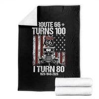 Route Highway 66 Turns 100 I Turn 80 Throw Blanket Vintage 1946 America Road Sign America Antique Car Lover 80th Birthday Gift