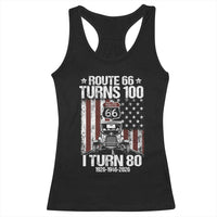 Route Highway 66 Turns 100 I Turn 80 Racerback Tank Top Vintage 1946 America Road Sign America Antique Car Lover 80th Birthday Gift