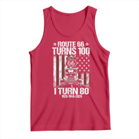 Route Highway 66 Turns 100 I Turn 80 Tank Top Vintage 1946 America Road Sign America Antique Car Lover 80th Birthday Gift