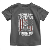 Route Highway 66 Turns 100 I Turn 80 Toddler T Shirt Vintage 1946 America Road Sign America Antique Car Lover 80th Birthday Gift