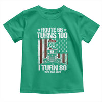Route Highway 66 Turns 100 I Turn 80 Toddler T Shirt Vintage 1946 America Road Sign America Antique Car Lover 80th Birthday Gift
