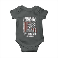 Route Highway 66 Turns 100 I Turn 70 Baby Onesie Vintage 1956 America Road Sign America Antique Car Lover 70th Birthday Gift
