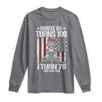 Route Highway 66 Turns 100 I Turn 70 Long Sleeve Shirt Vintage 1956 America Road Sign America Antique Car Lover 70th Birthday Gift