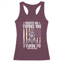 Route Highway 66 Turns 100 I Turn 70 Racerback Tank Top Vintage 1956 America Road Sign America Antique Car Lover 70th Birthday Gift