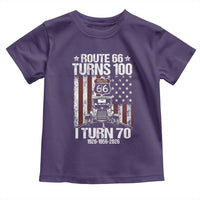 Route Highway 66 Turns 100 I Turn 70 Toddler T Shirt Vintage 1956 America Road Sign America Antique Car Lover 70th Birthday Gift