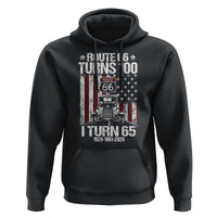 Route Highway 66 Turns 100 I Turn 65 Hoodie Vintage 1961 America Road Sign America Antique Car Lover 65th Birthday Gift