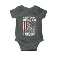 Route Highway 66 Turns 100 I Turn 60 Baby Onesie Vintage 1966 America Road Sign America Antique Car Lover 60th Birthday Gift