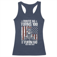 Route Highway 66 Turns 100 I Turn 60 Racerback Tank Top Vintage 1966 America Road Sign America Antique Car Lover 60th Birthday Gift