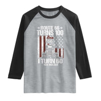 Route Highway 66 Turns 100 I Turn 60 Raglan Shirt Vintage 1966 America Road Sign America Antique Car Lover 60th Birthday Gift