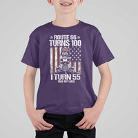 Route Highway 66 Turns 100 I Turn 55 T Shirt For Kid Vintage 1971 America Road Sign America Antique Car Lover 55th Birthday Gift