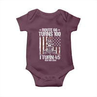 Route Highway 66 Turns 100 I Turn 45 Baby Onesie Vintage 1981 America Road Sign America Antique Car Lover 45th Birthday Gift
