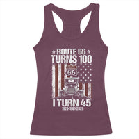 Route Highway 66 Turns 100 I Turn 45 Racerback Tank Top Vintage 1981 America Road Sign America Antique Car Lover 45th Birthday Gift